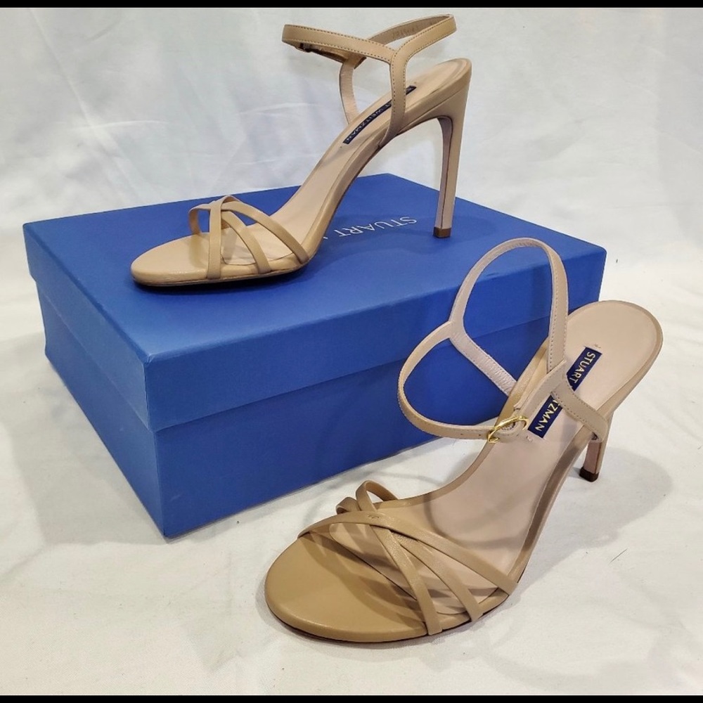 Stuart Weitzman Starla Leather Stiletto Sandal